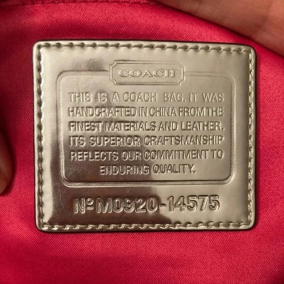 Rare Coach Poppy Silver Glam Tote Bag - Picture 16 of 16